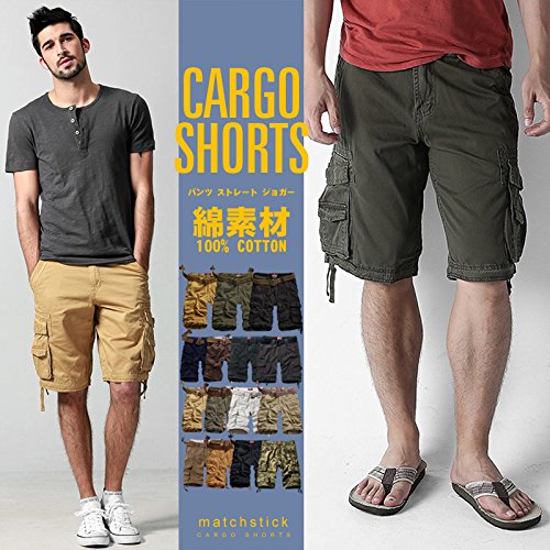 Matchstick Hombre Shorts Cargo #S3612(Negro (S3612 Black),32W (ES 42))