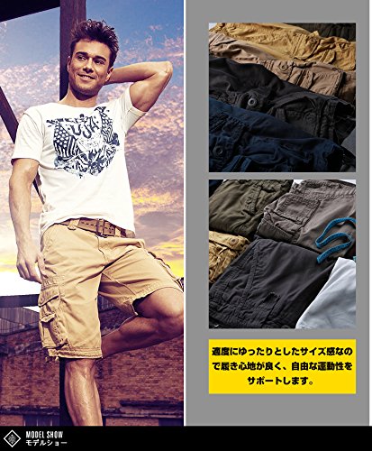 Matchstick Hombre Shorts Cargo #S3612(Negro (S3612 Black),32W (ES 42))