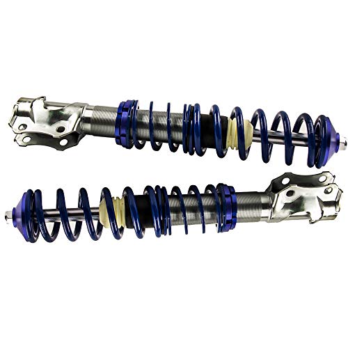 maXpeedingrods 4X Coilover, Amortiguador para Seat Toledo 1L, para VW Golf MK2 MK3 Vento Corrado Jetta Mk2 Altura Regulable, 2 Delanteros y 2 Traseros Resorte Helicoidal, Aleación de Aluminio 6061