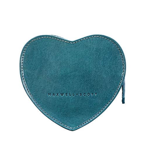 Maxwell Scott - Bolso de piel con forma de corazón personalizable, azul petróleo (Beige) - MirabellaL_940_3