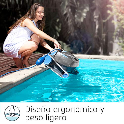 MAYTRONICS Robot Limpiafondos de Piscina Automático - Cubre hasta 10 m - Limpia Fondo y Paredes - Diseño Compacto y Liviano - Tecnología CleverClean - Garantía de 2 Años - Dolphin Carrera 20