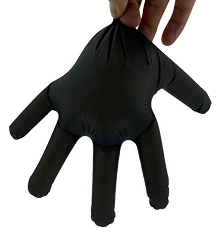 MC-Trend - 100 guantes desechables de TPE, color negro, sin polvo, sin látex, en caja dispensadora, extra-large