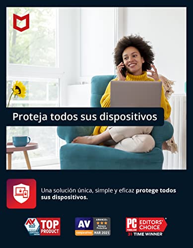 McAfee Total Protection 2022| 3 dispositivos | 1 año | Antivirus, seguridad Internet, administrador contraseñas, VPN, protección de identidad | PC/Mac/Android/iOS | Descargar