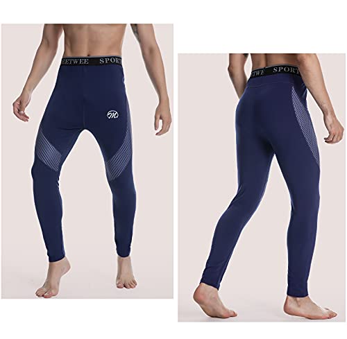 MEETWEE Pantalón Térmico Hombre Ropa Interior Térmica Funcional Calzoncillos Largos Leggins Termo para el Invierno Deporte Running Esquiar Senderismo