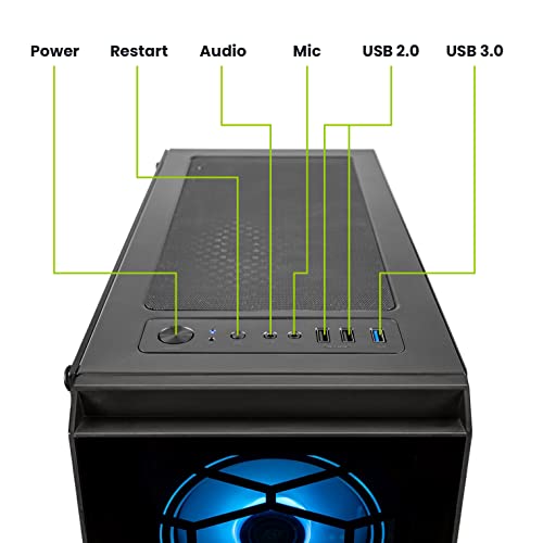 Megaport Gaming PC AMD Ryzen 7 5700G, 8X 3.8-4.6 GHz • AMD Radeon Vega 8 • Windows 10 • 1TB M.2 SSD • 16GB DDR4 3000 • WiFi