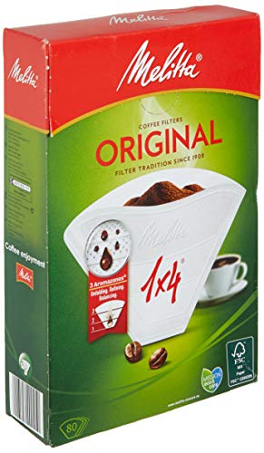 Melitta 6658090 1 Caja de 80 Filtros de Café Desechables, Blanco