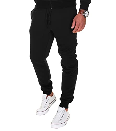 MERISH Pantalones Jogger Hombre Deportivos Joggers Modell 211 Negro XL