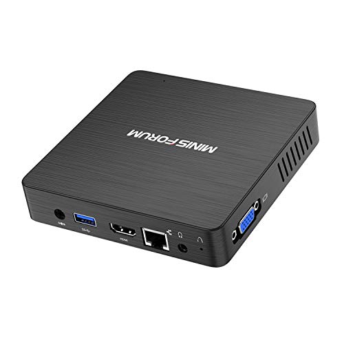 Mini PC, Procesador Intel Atom X5-Z8350 sin Ventilador CPU de 4 GB DDR / 64 GB eMMC Mini Ordenador de Escritorio con Windows 10 Pro, conexión HDMI + VGA, Banda Dual WiFi 2.4/5.0 G, BT, USB 3.0