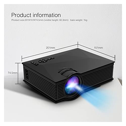 Mini proyector UC68 LED WiFi Mini Proyector 108 0p HD 800x480dpi Apoyo HDMI / USB / SD / VGA Proyección de pantalla móvil AirPlay 800 Lumens Home Beamer por HDMI, VGA, USB, AV, Laptop, Smartphone