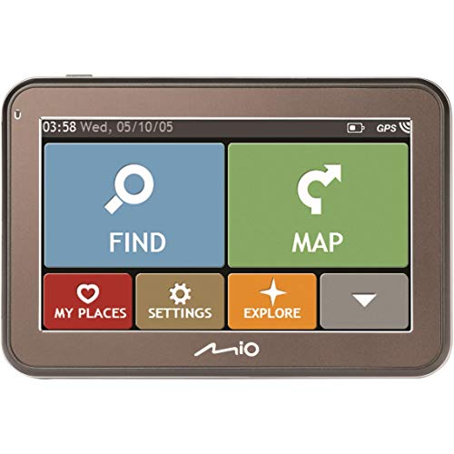 Mio Spirit 5100 Portátil/Fijo 4.3" Pantalla táctil 134g Oliva navegador - Navegador GPS (Interno, Europa Oriental, 10,9 cm (4.3"), 480 x 272 Pixeles, MicroSD (TransFlash), 800 MHz) (Reacondicionado)