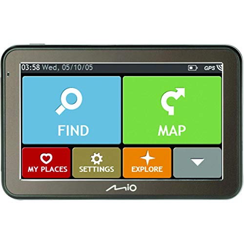 Mio Spirit 7670 LM Portátil/Fijo 5" Pantalla táctil 158g Oliva navegador - Navegador GPS (Toda Europa, 12,7 cm (5"), 480 x 272 Pixeles, 800 MHz, Portátil/Fijo, Oliva) (Reacondicionado Certificado)