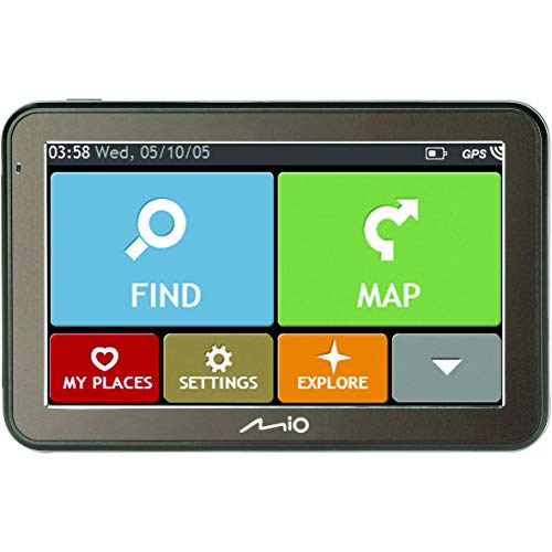 Mio Spirit 7670 LM Portátil/Fijo 5" Pantalla táctil 158g Oliva navegador - Navegador GPS (Toda Europa, 12,7 cm (5"), 480 x 272 Pixeles, 800 MHz, Portátil/Fijo, Oliva) (Reacondicionado Certificado)