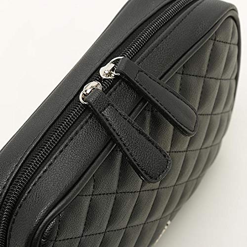 MISAKO Bolso CACAO Negro | Bolso Pequeño con Cadena - Bolso Bandolera Acolchado Negro perfecto como bolso de Noche - 6x22x16 cm