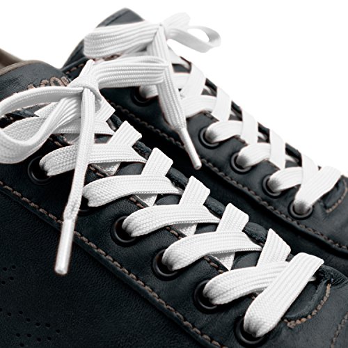 Miscly Cordones Planos [3 Pares] Para Todo Tipo de Zapatos y Zapatillas - Anchura 8 mm (160cm, Blacno)