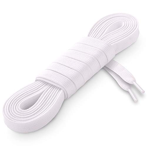 Miscly Cordones Planos [3 Pares] Para Todo Tipo de Zapatos y Zapatillas - Anchura 8 mm (160cm, Blacno)