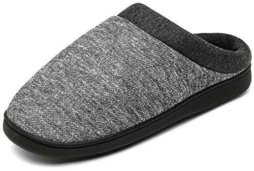 Mishansha Zapatillas de Casa Hombre Cálido Espuma de Memoria Pantuflas Mujer Invierno Calientes Slippers Gris, Gr.42 EU