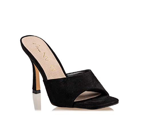 Miss NV Square Toe Mules, color Negro, talla 38 EU