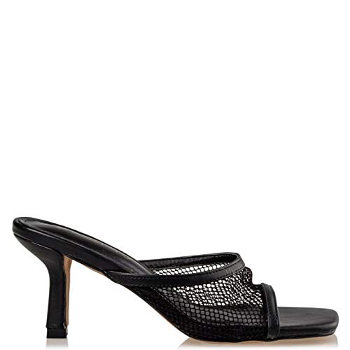 Miss NV Square Toe Mules, color Negro, talla 41 EU