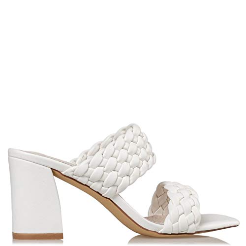 Miss NV Trenzado Mules., color Blanco, talla 38 EU