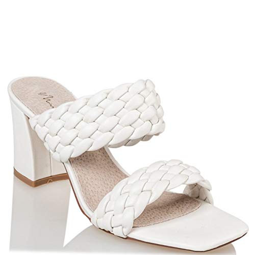 Miss NV Trenzado Mules., color Blanco, talla 38 EU