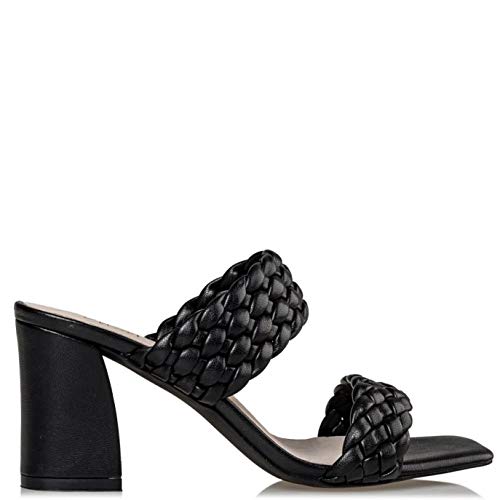 Miss NV Trenzado Mules., color Negro, talla 38 EU