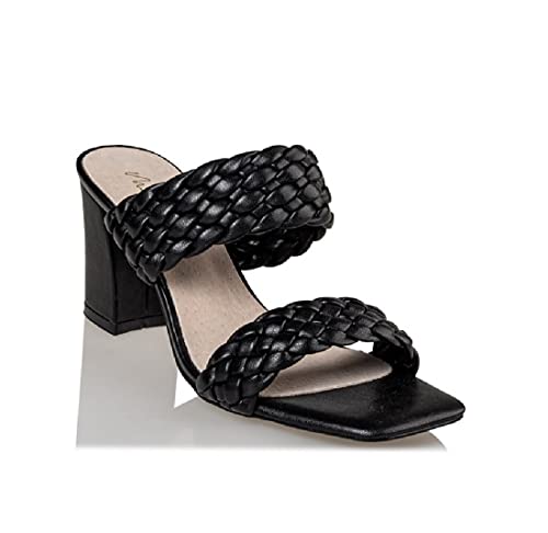 Miss NV Trenzado Mules., color Negro, talla 38 EU