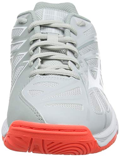 Mizuno Wave Hurricane 3, Zapatos de Voleibol Mujer, Gris (Glaciergray/Wht/Fcoral 60), 37 EU