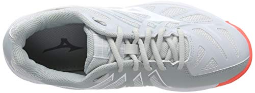 Mizuno Wave Hurricane 3, Zapatos de Voleibol Mujer, Gris (Glaciergray/Wht/Fcoral 60), 37 EU