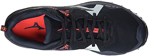 Mizuno Wave Mujin 7, Zapatillas para Carreras de montaa Hombre, Indiaink Blk Ignitionred, 39 EU