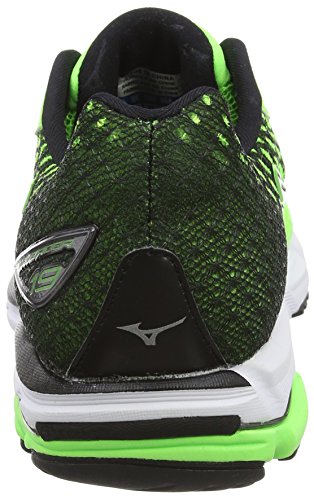 Mizuno Wave Rider 19, Zapatillas de running para hombre, verde (twilight blue/silver/green gecko), 40 EU