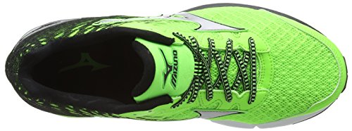 Mizuno Wave Rider 19, Zapatillas de running para hombre, verde (twilight blue/silver/green gecko), 40 EU