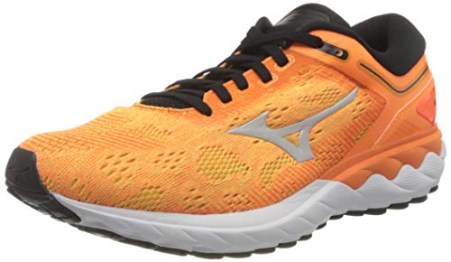 Mizuno Wave SKYRISE, Zapatillas de Running Hombre, Shocking Orange/Nimbus Cloud/Black, 42 EU