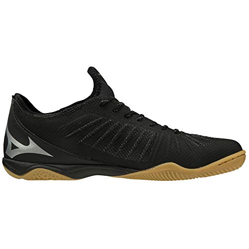 Mizuno Zapatilla Rebula Sala Elite IN Talla 43, Color Negro, Plata