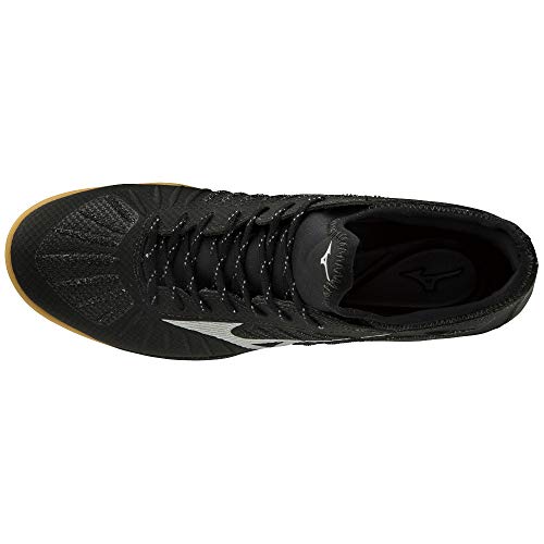 Mizuno Zapatilla Rebula Sala Elite IN Talla 43, Color Negro, Plata