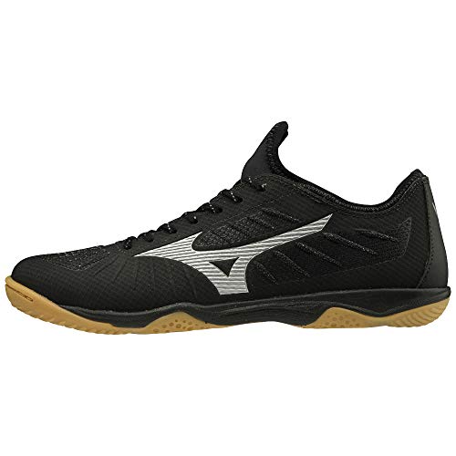 Mizuno Zapatilla Rebula Sala Elite IN Talla 43, Color Negro, Plata