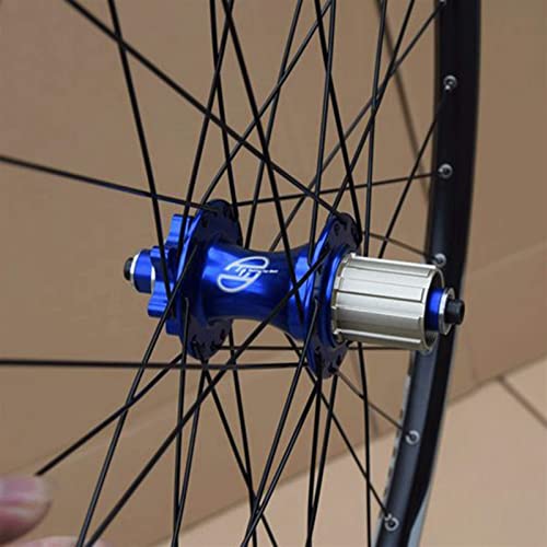 MJCDNB Ejes de liberación rápida Accesorio para bicicleta Juego de ruedas para bicicleta MTB Freno de disco de llanta de aleación de doble pared 7-11 Cubo de tarjeta de velocidad Rodamiento sellado QR