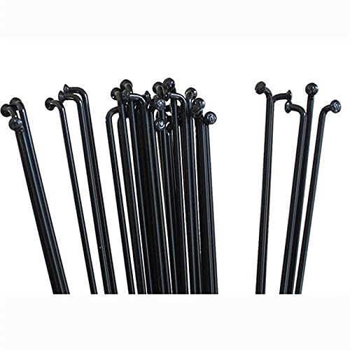 MJJCY Bicicleta 36 PCS Mountain/Road Bike Steel 1 4G / 14K Portavoces Black Color High Fuerza Bicicleta Rayos de Bicicleta 170mm-350mm BZN001 Radios (Color : 195mm)