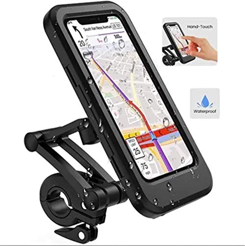 Mobile Phone Bracket Waterproof Bag Case Mount Holder Cover 6.5",Waterproof Bike Phone Mount, Adjustable Motorcycle Phone Mount Phone Bag,for Bathroom Bedroom Kitchen