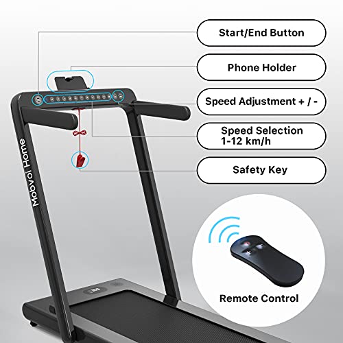 Mobvoi Home Cinta de Correr, Altavoz Bluetooth Integrado, Control Remoto, máquina para Caminar y Correr para Ejercicio físico en el hogar en Interiores