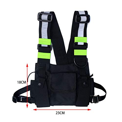 Moda Pecho Rig Bag Naiyafly Hombres Mujeres Chaleco Reflectante Hip Hop Streetwear Funcional Arnés Pecho Bolsa Cintura Mochila