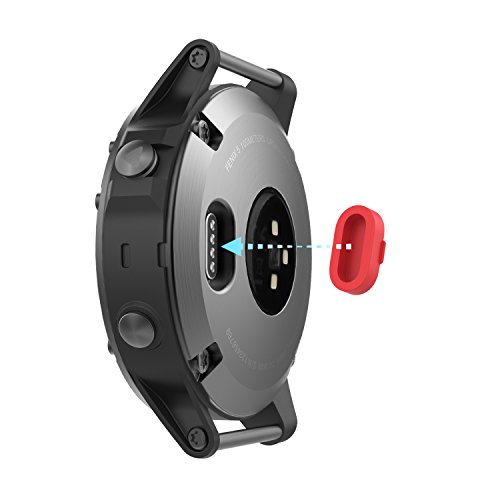 MoKo [10 PZS Tapones Anti Polvo + [2 PZS Cable Carga para Forerunner 745/ Garmin Fenix 5, Tapón Antipolvo Cable para Fenix 5S/5X/ Vivoactive 3/Fenix 6/6S/6X/6 Pro/6S Pro/6X Pro/Vivoactive 4/4S/Venu