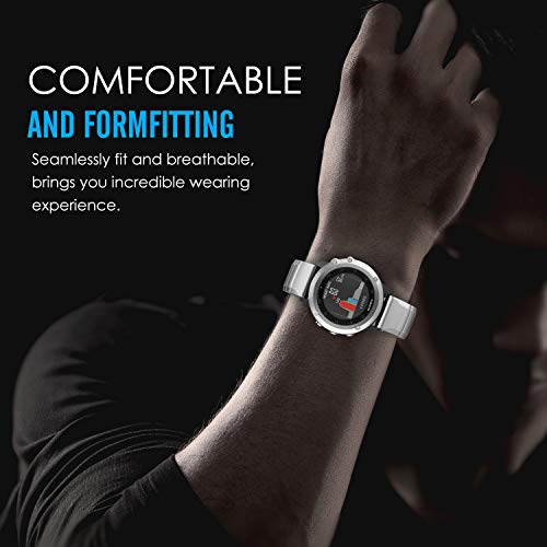 MoKo Correa Compatible con Garmin Fenix 6X/6X Pro/5X/5X Plus/3/3 HR/Quatix 6X/Enduro/Descent Mk2i/Mk2/Mk1/Tactix Bravo/Delta, 26mm Quick Fit Pulsera de Repuesto de Metal de Acero Inoxidable - Plata