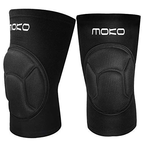 MoKo Rodilleras Protectoras, Professional Antideslizante con Esponja Gruesa Colisión Ultra Suave y Cómodo Protector de Rodilla, Escalada Deportiva al Aire Libre Protector[ 1 Par ], M, Negro