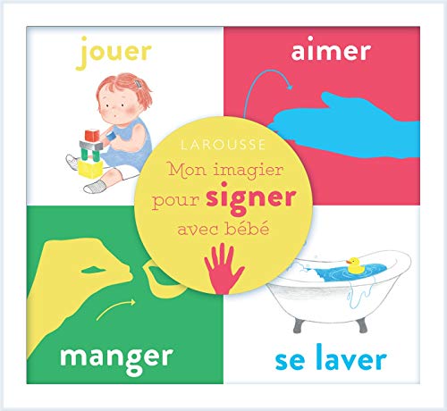 Mon imagier pour signer avec bébé: Coffret en 4 volumes : Jouer ; Aimer ; Manger ; Se laver (LA.HORS.COLL)