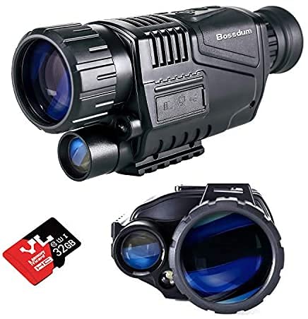 Monocular de Visión Nocturna, 5 x 35 Alcances Digitales de Visión Nocturna HD con Función Recargable/Tomar Fotos/Grabación de Video/Función de Reproducción para Exteriores/Caza/Senderismo