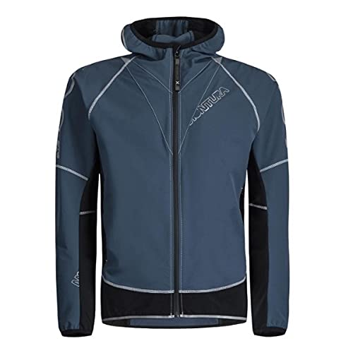 MONTURA - Chaqueta para hombre antiviento softshell Run Flash – Azul ceniza. Azul Ceniza - 86 M