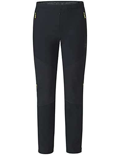 MONTURA Nordik 2 Pants Hombre MPLS82X 9047 Color Negro Verde Lime Ropa ideal para actividades al aire libre como senderismo, running, fitness, Negro , M