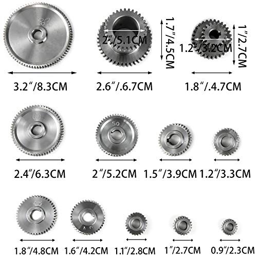 Mophorn 18 pcs CJ0618 Mini Engranaje T30-T60 Ampliamente Utilizado en Fresadoras Formadoras de Engranajes Taladradoras Talladoras con Fresa Madre U Otras Ocasiones de Transmisión de Maquinaria