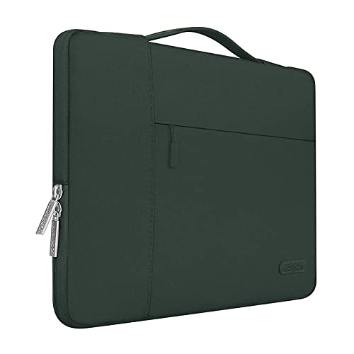 MOSISO Funda Blanda Compatible con MacBook Pro 15 Pulgadas A1990 A1707,15 Surface Laptop 4/3, DELL XPS 15 2020, HP Stream 14, Acer Swift 3 14,Maletín Protectora Multifuncional Bolso,Verde Medianoche