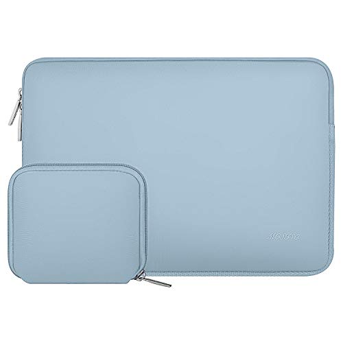 MOSISO Funda Protectora Compatible con MacBook Pro 15 Touch Bar A1990 A1707,15 Surface Laptop 4/3, DELL XPS 15, HP Stream 14, Acer Swift 3 14,Bolsa Blanda de Neopreno con Pequeño Caso,Aireado Azul